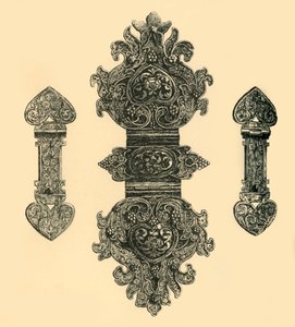 銀製の本の留め金、1881年。 作： W. E. Mackaness