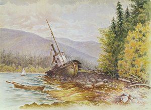 バラード入江に横たわる S.S. ビーバー 作： W. Ferris