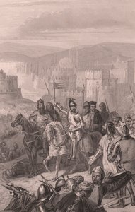 ブシコー元帥がスルタン・バヤズィッドにコンスタンティノープルの包囲を中止させる 作： John Ward Dunsmore