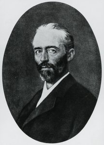 1909年にノーベル医学賞を受賞したスイス人医師、エミール・テオドール・コッハー（1841-1917）の肖像（彫刻）。