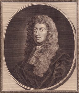 イギリスの政治家ウィリアム・ラッセル卿（1639-1683）の肖像、G・クネラーの絵画からジョン・ゴールダー（1729-1795）による銅版画 作： John Ward Dunsmore