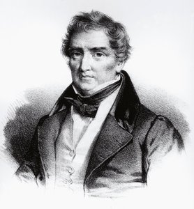 フランソワ・ジョセフ・ヴィクトル・ブルッサイ（1772-1838）フランス人医師の肖像、エングレーヴィング 作： John Ward Dunsmore