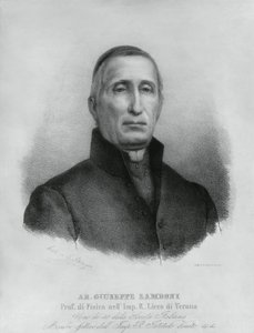 イタリアのカトリック司祭で物理学者のジュゼッペ・ザンボーニ（1776-1846）の肖像 作： John Ward Dunsmore