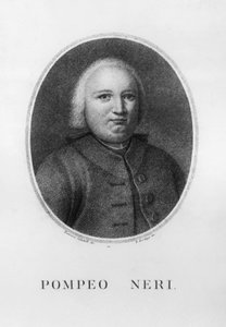 イタリアの法学者・政治家ポンペオ・ネリ（1706-1776）の肖像、フランチェスコ・サバテッリ（1803-1829）のデッサンの後、ベネデット・ボルディガ（1768-1847）がエッチングで制作。 作： John Ward Dunsmore