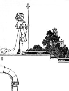 そして、彼らがドアの近くにいたとき、彼らが見た誇り高き者、c1930 作： William Heath Robinson