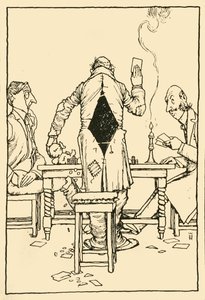ダイヤモンドのエースのWininngカード、1910年。 作： William Heath Robinson