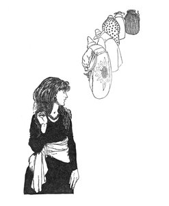 彼らは鏡を所々に運びました、c1930 作： William Heath Robinson