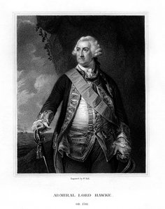 エドワードホーク、第1男爵ホーク、イギリス海軍大将、1833年。 作： W. Holl