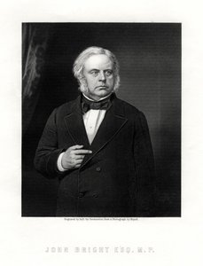 ジョン・ブライト、イギリスの過激派と自由主義の政治家、19世紀。 作： W. Holl