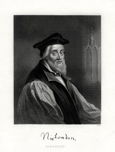 ニコラスリドリー、1555年10月16日、イギリスの聖職者、19世紀に死去 作： W. Holl