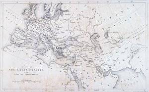 シャルルマーニュの時代の大帝国、1850年頃 作： W Hughes