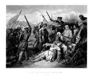 ラヴェンナの戦い、1512年4月11日、1875年 作： W. Hulland