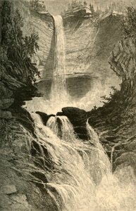 キャッツキルの滝」、1874年。 作： W. J. Linton