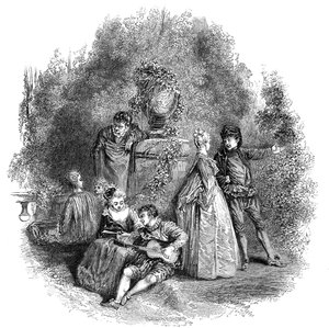 1644年、1844年のWatteauのシーン。