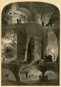マンモス・ケーブの風景」、1874年。  