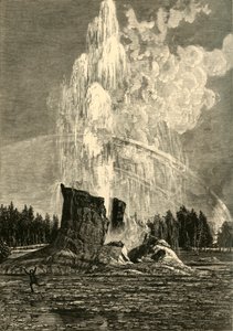 「巨大な間欠泉」、1872 年。 作： W. J. Linton
