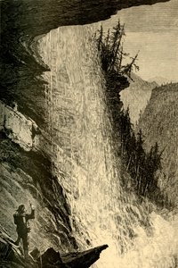 「キャッツキル滝の下」、1874 年。 作： W. J. Linton