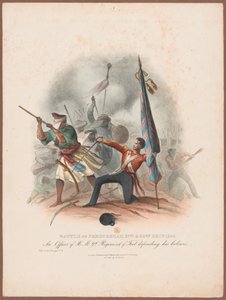 フェロゼシャの戦い1845年12月21日と22日。色を守るHM第9連隊の将校？ 作： W. Kohler