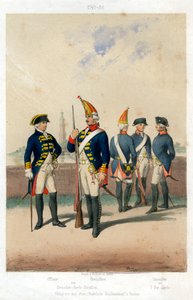 ドイツ軍の制服、1740-1786 19 世紀。 作： W Korn