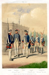 ドイツ軍の制服、1740-1786 19 世紀。 作： W Korn