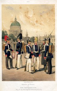 プロイセン軍の擲弾兵とフュージリアー、1857年。