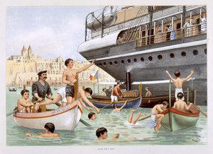 「P und O Pencillings」からのマルタ、ダイビングの盛り上がり 作： W. Lloyd