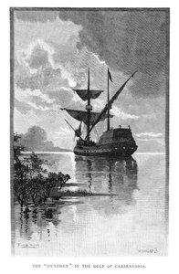 オーストラリア、カーペンタリア湾のDuyfken、1606年1886年。 作： W. Mollier
