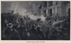 1849年のアスター・プレイス暴動（リトグラフ 作： W. P. Snyder