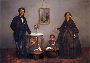 家族の肖像画、カリフォルニア州。 1855年 作： W. Penny