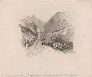 Hannibal passando pelos Alpes (vinheta)