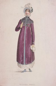 ウォーキングドレスを着た女性（1810年頃 作： W Read