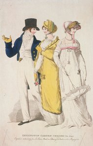 ケンジントンガーデンの6月のドレス、1810年頃 作： W Read