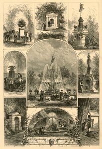 フィラデルフィアの噴水」、1874年。   作： W. Roberts
