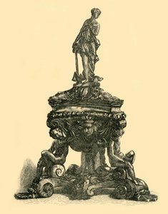 青銅のインクスタンド、16 世紀半ばから後半、1881 年。 作： W. W. McCarty