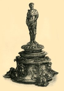 ローマ皇帝像付ブロンズ製インクスタンド 16世紀中頃 1881年製  