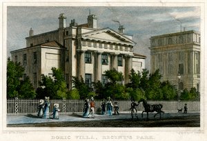 ドリック ヴィラ、リージェンツ パーク、ロンドン、1828 年。 作： W Watkins