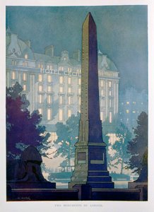ロンドンの2つのモニュメント、ホテルセシルの広告、1925年。