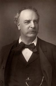 "チャールズ・サントレー（1834-1922）イギリスのバリトン歌手（woodburytype）。 作： W. and D. (after) Downey