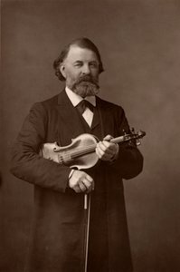 「ヨーゼフ・ヨアヒム（1831-1907） ハンガリーのヴァイオリニスト、作曲家、ベルリン音楽院院長（woodburytype） 作： W. and D. (after) Downey