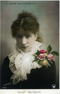 アレクサンドル・デュマJr.作「カメリアの女」のサラ・ベルナールことアンリエット・ロジーヌ・ベルナール（1844-1923）（写真 作： W. and D. Downey
