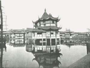 パブリックティーガーデンの1つ、中国、上海、1895年。 作： W and S Ltd