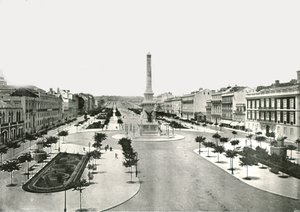 1895年、ポルトガル、リスボンにあるレストランタレス広場。 作： W and S Ltd