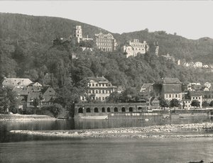 城、ハイデルベルク、ドイツ、1895年。 作： W and S Ltd