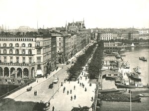 ユングフェルンシュティーク、ハンブルク、ドイツ、1895年。 作： W and S Ltd