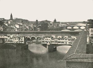 ヴェッキオ橋、イタリア、フィレンツェ、1895年。 作： W and S Ltd