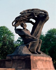 ポーランド・ワルシャワの作曲家フレデリック・ショパン（1810-1849）の記念碑の風景
