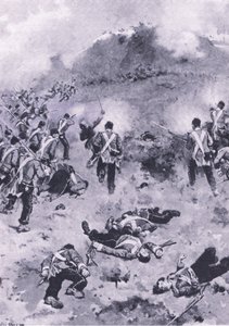 1915年の陸と海でのイギリスの戦いのイラスト 作： Wal Paget