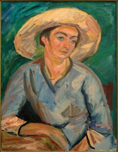 帽子をかぶった女性（オダ・レスラー 作： Waldemar Rosler