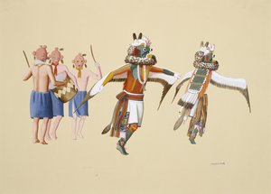 クワフ、1930年から40年（織り紙のテンペラ） 作： Waldo Mootzka