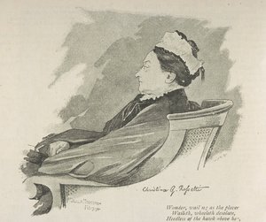 クリスティーナ・ロセッティの肖像、1895年2月の「カッセルの家族雑誌」の226ページ（リソ） 作： Walker Hodgson